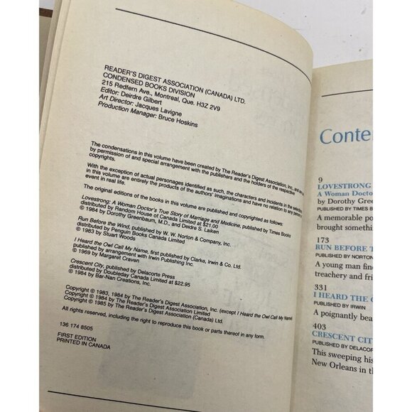 1985 Reader's Digest Condensed 1st Ed HC Leather Gilt Vtg NM Anthology - Picture 3 of 5